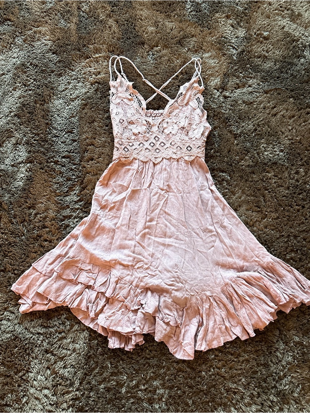 Free People Lace Mini Dress